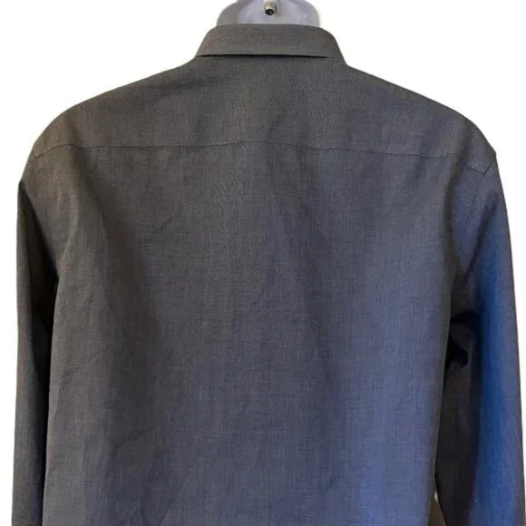 UNTUCKit Blue Button Down Wrinkle Free Tall Slim Dress Shirt, Large - Picture 6 of 6